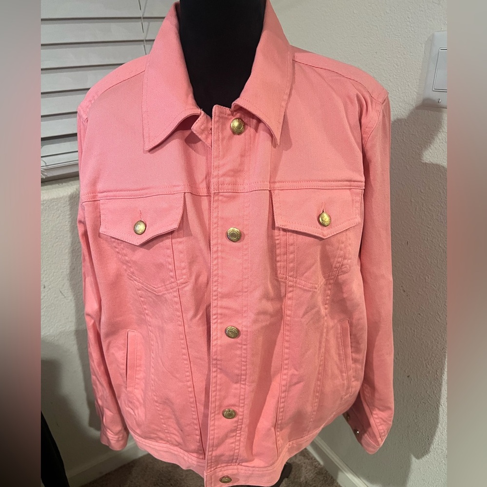 Ralph Lauren Jeans‎ Co Pink Denim Button Front Jacket